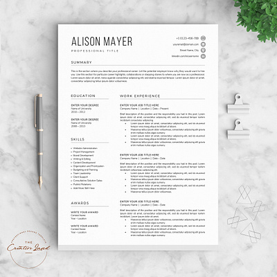 Resume/CV - The Mayer clean resume creative resume curriculum vitae cv template download free minimal resume modern modern resume professional resume resume cv resume design resume template template