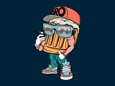 Jim Broni Sud Bud beer art design illustration illustrator photoshop procreate