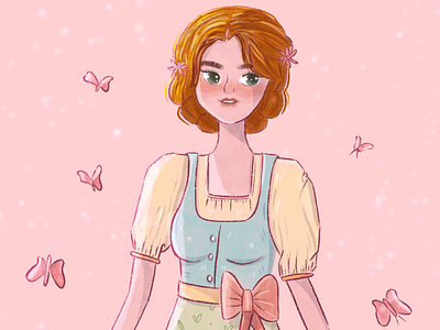 Flower Girl childrenbook digitalart editorial illustration photoshop procreate