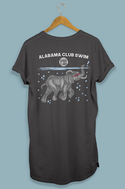 The University Of Alabama Club Swim Tees design illustration tshirt tshirtdesign