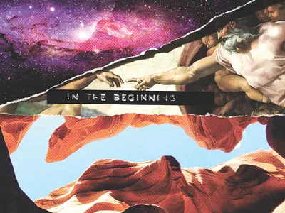 In the Beginning adam catholic christian christianity creation design genesis god graphic jesus