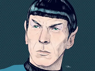 Spock drawing editorial illustration illustration portrait star trek