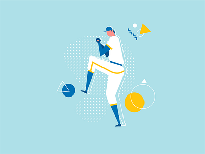 Baseball baseball flat illustration playball shapes simple illustration sports vector