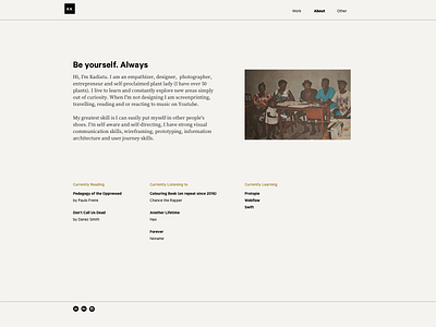 Get to Know Me about me portfolio website ux design uxdesign uxui