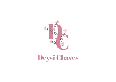 Deysi Chaves Logo branding cute design floral flowers girly logo woman