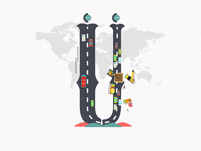 36 Days of type - Day 21 - U 36 days of type 36 days of type lettering 36daysoftype adobe illustrator art artwork illustration illustration art illustrations illustrator vector vector art vector artwork
