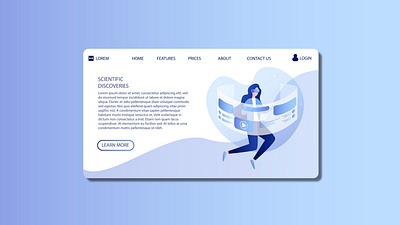 Scientific discoveries app branding design illustration illustrator logo minimal ui ux website