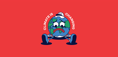 Baby Blue - Climate is Changing activism baby blue blue brand character climate climate change climate crisis design earth ice cap illustration mascot mascot design sad sad earth think of the children vector