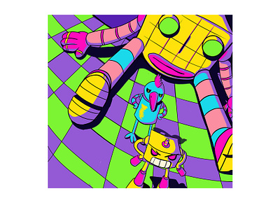 friends artwork characterdesign design digital art illustration robots