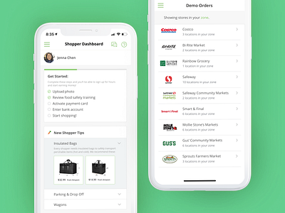 Instacart Shopper App Exploration human centered mobile mobile design product design ui uiux user experience ux