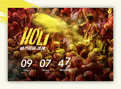 Daily UI #014 - Countdown Timer color countdown countdowntimer daily ui 014 dailyui design holi holi festival ui uidesign uidesigner uiux web design