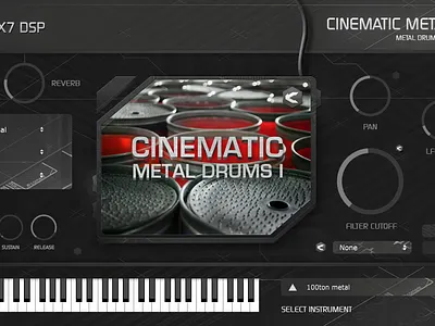 Cinematic Metal Drums 1 plugin instrument ambient cinematic dramatic drums experimental film music futuristic hardcore horror industrial instrument metal music producer sci fi sounds techno thriller video game music