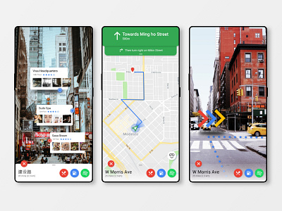 Google Maps UI Redesign app branding icon illustration minimal typography ui ux