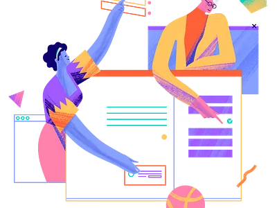 UNBABEL - FAQS app character characterdesign colors diversity faqs geometry language layout