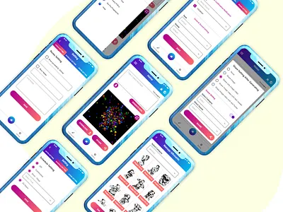 Mobile UI Mockups app app design clean design hand lettering minimal mobile mobile app design mockup ui ui design ux ux design vector