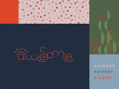 gift shop branding exploration design illustration mono line pattern typogaphy