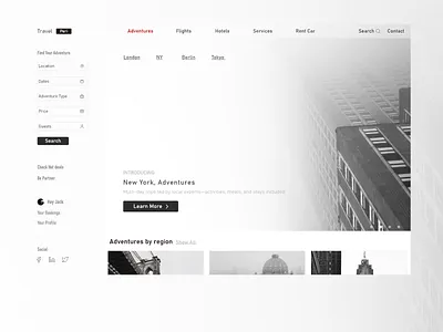 Travel Web-Trip Page black design trip trips ui uiux web web design webdesign website white