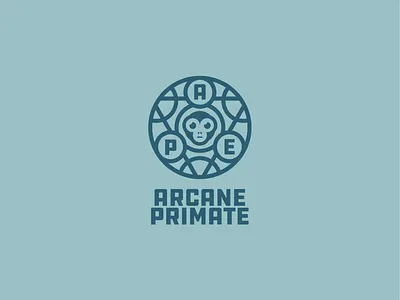 Arcane Primate brand branding design developer gaming graphic design icon identity indie logo logo design