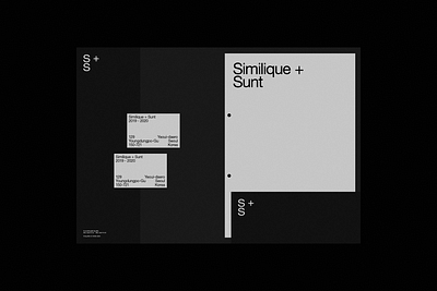 Similique + Sunt Branding black brand branding design logo modern typography