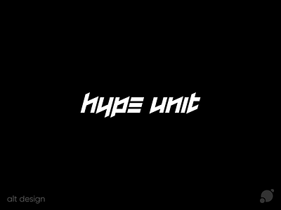 Hype Unit logo black and white blackorbitart branding creative font logo graphics design hype unit logo typography vector graphics лого логотип