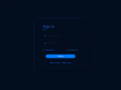 Login Form Monster UI login login design login form tron style login form