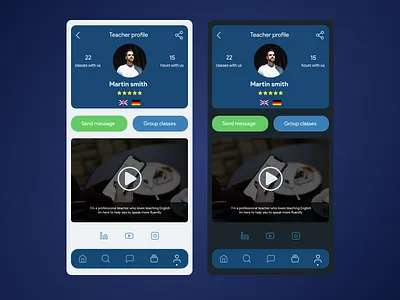 Educational language app dark mode design interface iran ui uidesign user interface uxdesign