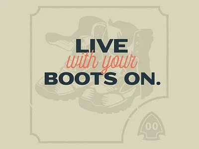 Better in Boots - Idiom 1 boots hiking illustration illustrator type vector vintage woodcut