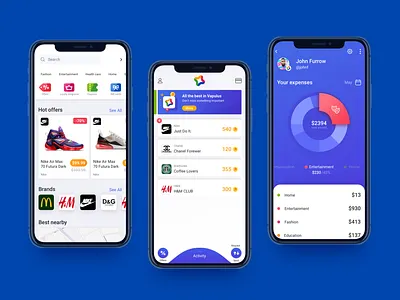 Vapulus Mobile App For Tracking Offers analytics app bank branding buy ecommerce finance inspiration loyalty program offer points product design save money ui ux