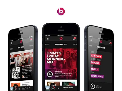 Beats Music App app design application beats by dre beats music branding mobile app mobile design mobile ui music app streaming app