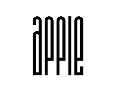 apple type apple flat letters type type design typography