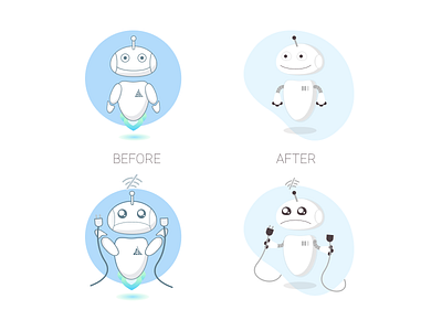 Mascot redesign bot clean illustration redesign robot