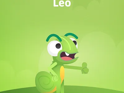 Leo CuteParty big eye chamaleon character cute animal cute animals cute army cute party cutearmy game game art green unity