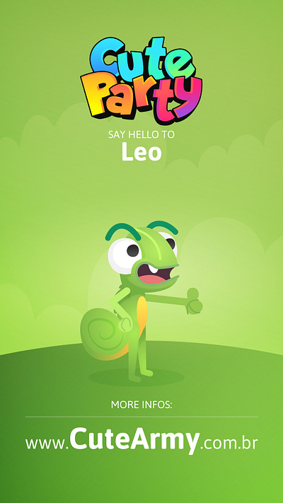 Leo CuteParty big eye chamaleon character cute animal cute animals cute army cute party cutearmy game game art green unity