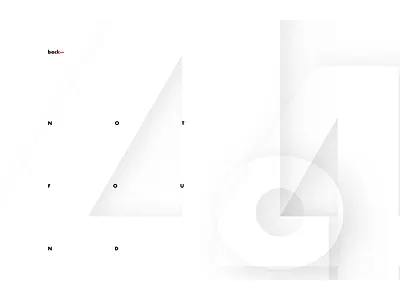 4o4 404 404 error page futura golden ratio mnml typogaphy