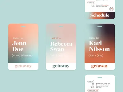 Getaway Pass church design conference identification lanyard retreat women