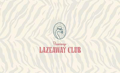 Lazeaway Club branding design flamingo graphic graphic design illustration lettering logo mid century midcentury restaurant retro tropical typography vintage