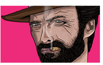 Clint Eastwood Illustration illustration vector