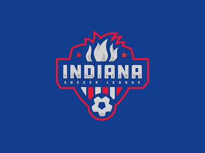 Indiana Soccer League futbal logo futbal logo identity design logo soccer badge soccer logo sports branding sports design sports identity sports logo