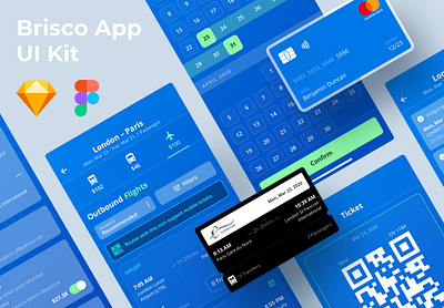 Brisco App app apple pay black blue calendar crypto cryptocurrency dashboard figma mastercard payment search search engine sketch travel