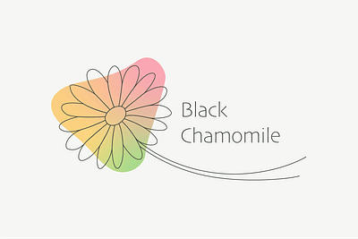 Black Chamomile black branding design flower flower illustration flower logo flowers gradient icon illustration illustrator logo minimal ui