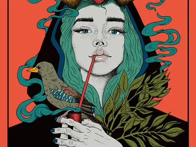 Inter Arma Poster band band merch digital drawing female gig poster illustration ink inter arma metal metal bands poster rock posters