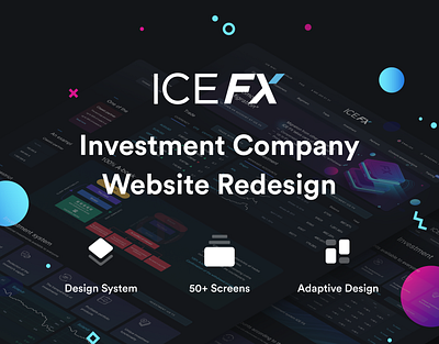 ICE FX Website Redesign blue broker dark designsystem finance forex forex trading investment purple trader website website design