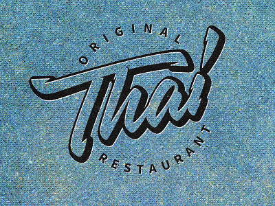 Original Thai calligraphy lettering logotypes restaurant thai typography