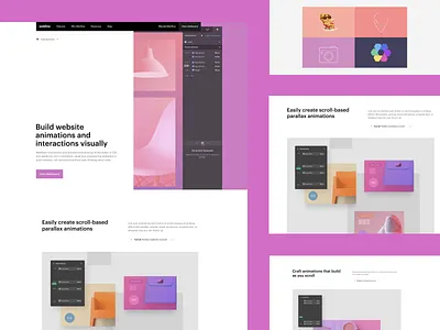 Webflow feature pages - Interactions and animations animations interactions ui ux webflow