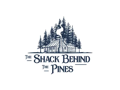 Cabin in the Woods cabin forest forests hiking illustration inn logo nature pines shack tavern woods
