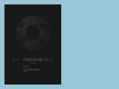 Circular black minimal poster type