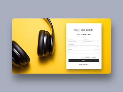 Daily UI #1: Sign-Up (Electronics) daily ui daily ui challenge dailyui dailyui001 signup ui ui design