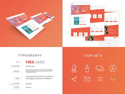 Dribbble Post Pam Didner color design flat icon minimal typography ui ux web website