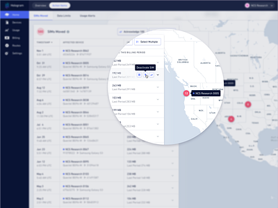 Hologram Inflight: Quick Actions dashboad dashboard ui enterprise map quick action table tooltip ui web web app