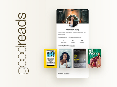 Daily UI #6: User Profile (Goodreads) daily ui daily ui challenge dailyui006 goodreads profile ui reading app ui ui design user profile